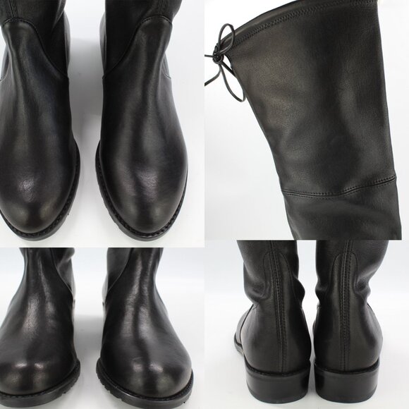 NEW Stuart Weitzman Lowland Over-the-Knee Boots-Black Leather – Small Feet - Picture 14 of 16